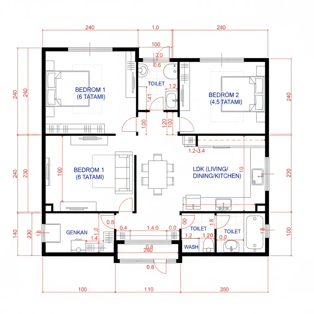 LDK中心軸＋二室のずらし