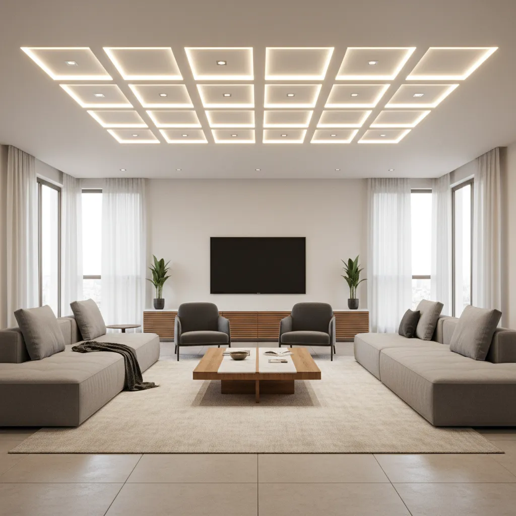 LED panel design for living room ideas that transform modern spaces