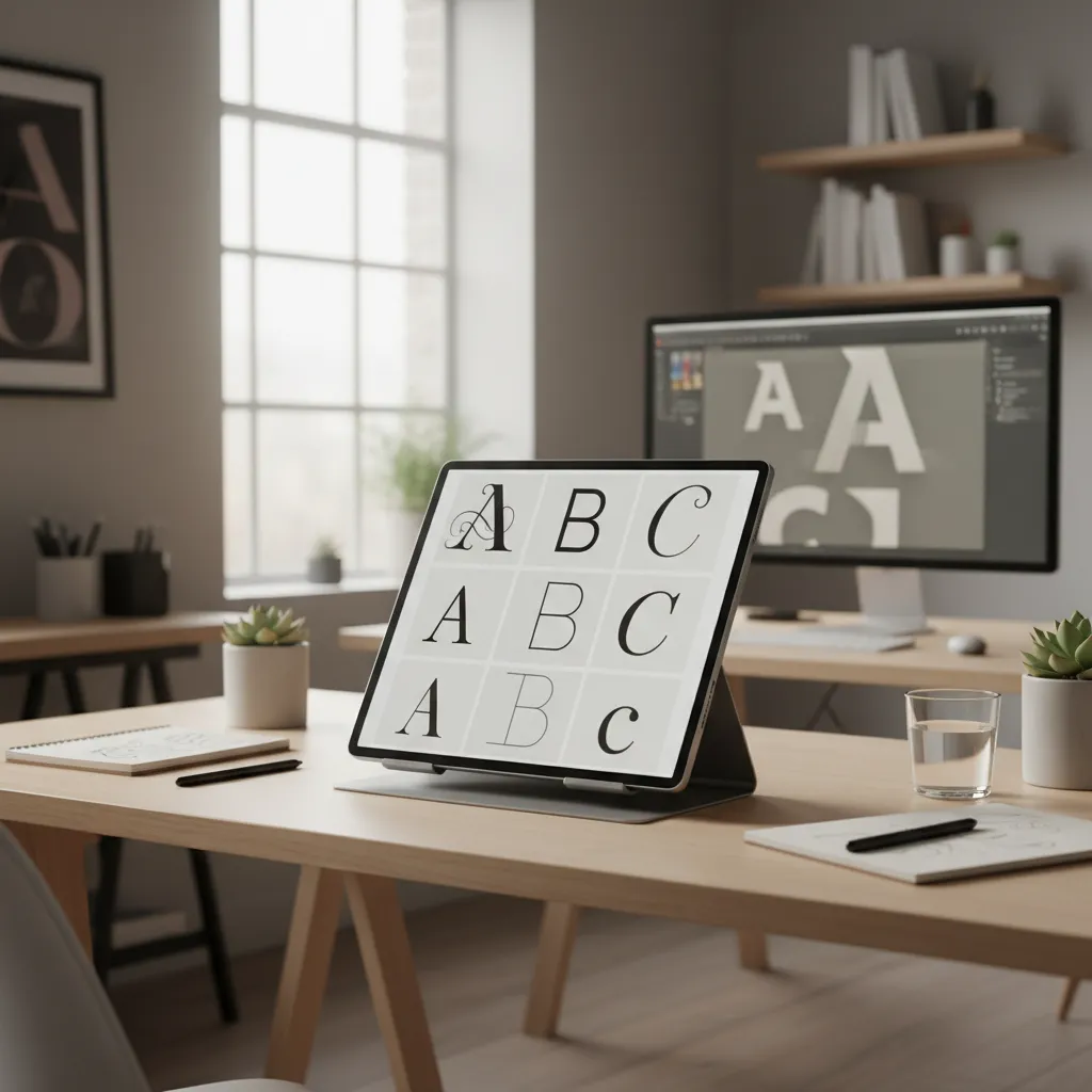 Typography layout exploration for stylish letter wallpapers