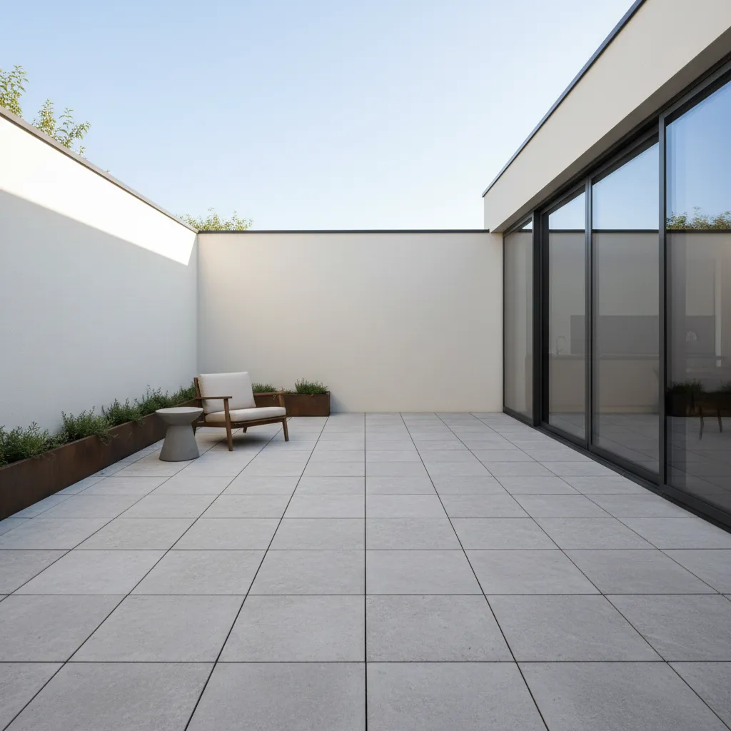 Smooth level courtyard pavers after proper repair and installation