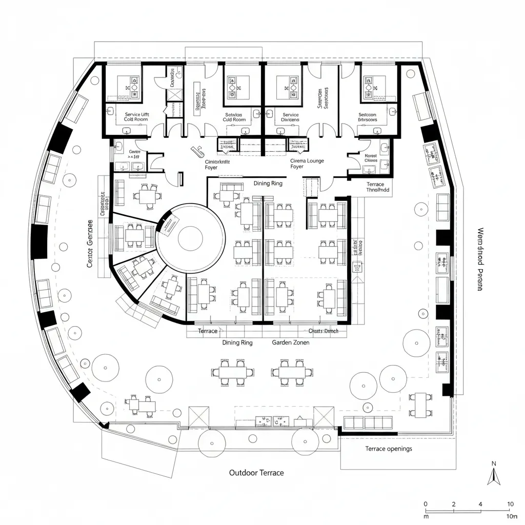 Level 4: Dining Terrace + Leisure Roofline
