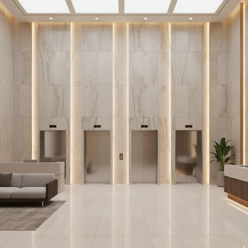 Lift Wall Tiles Design Ideas for a Smarter Lobby Look