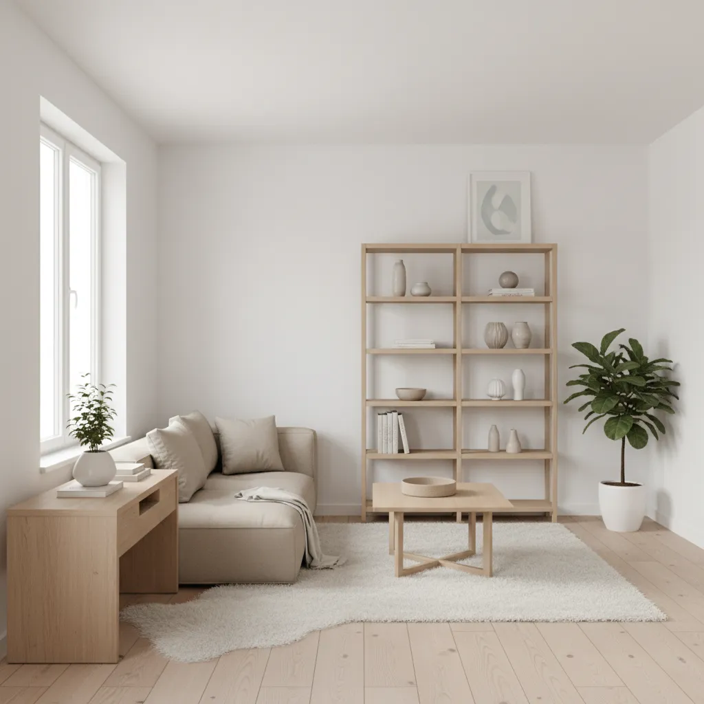 Light color palette interior making a small home feel bigger