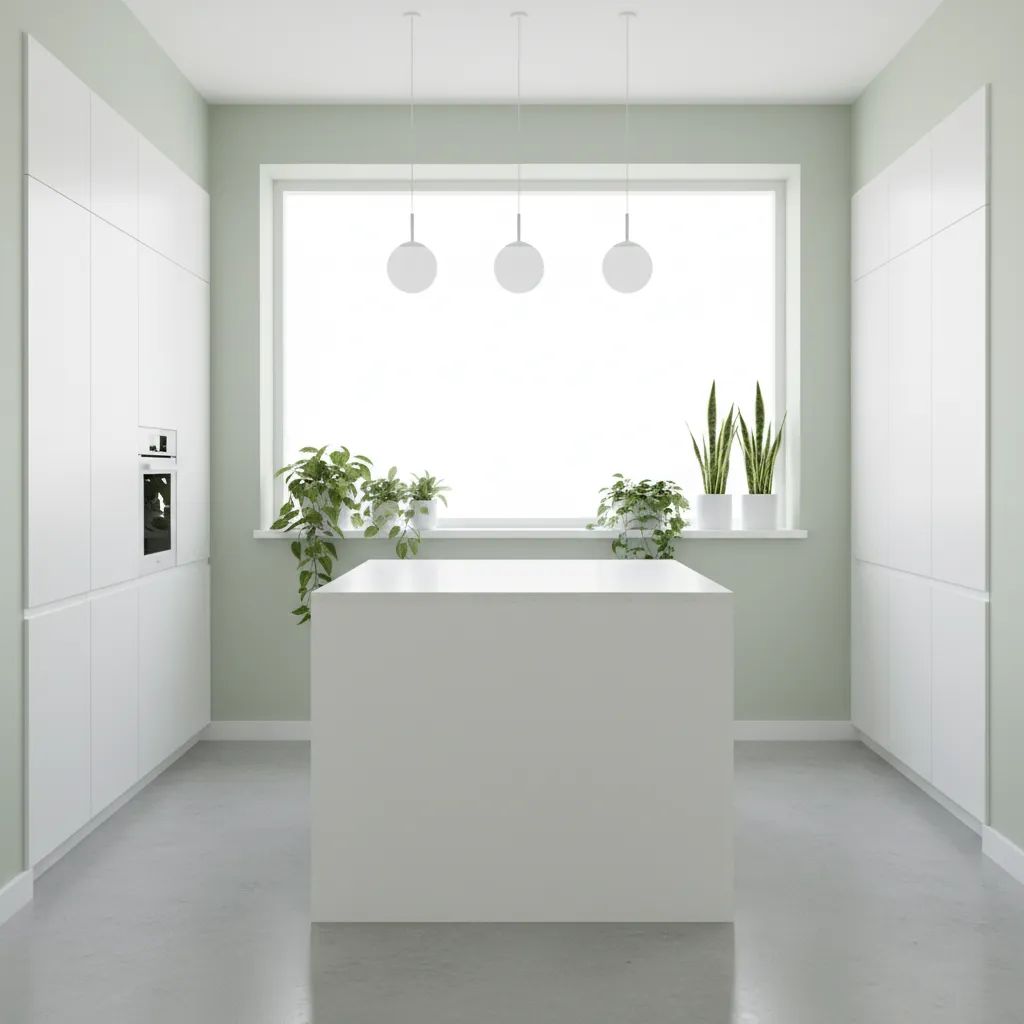 Light green kitchen wall color for vastu balance