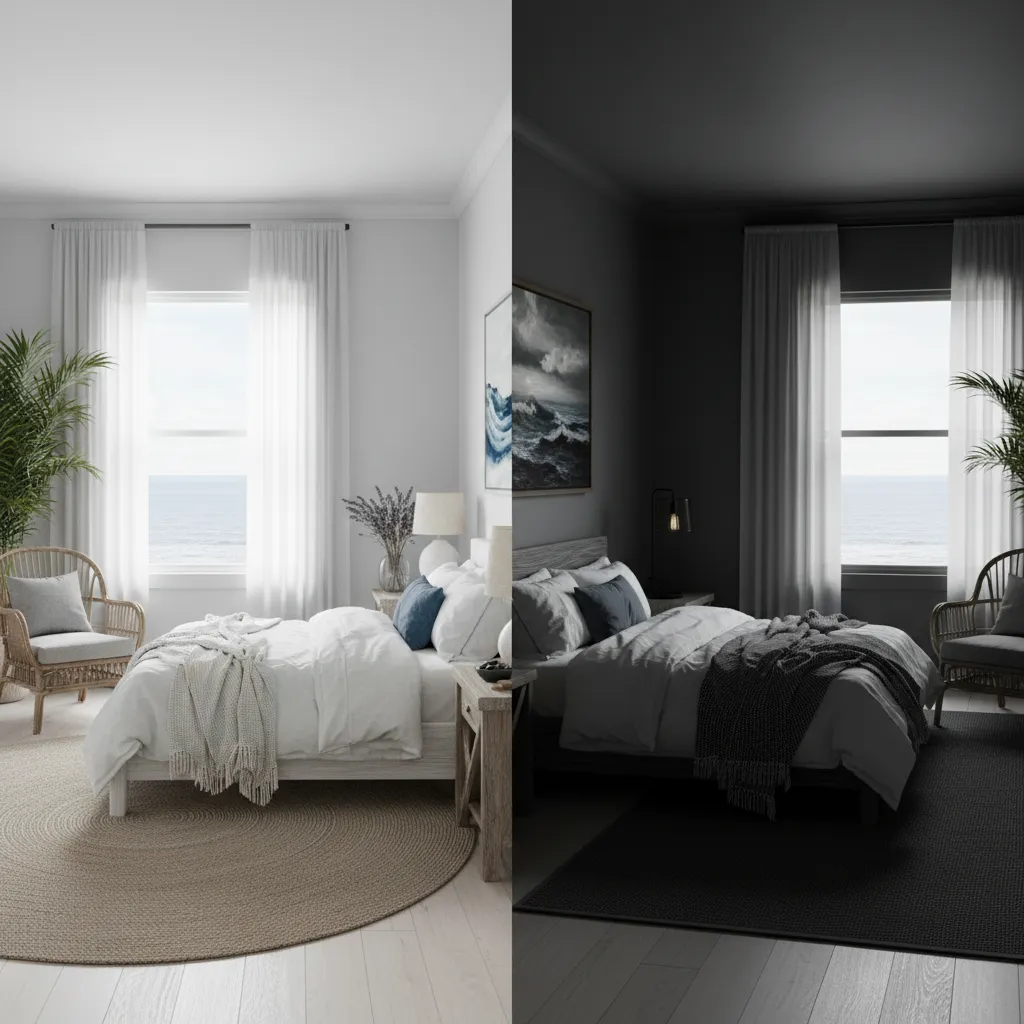 Light Grey vs Dark Grey in Coastal Bedrooms Which Style Works Best