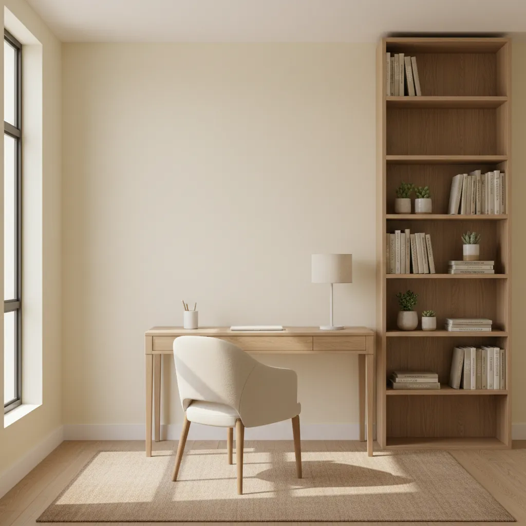 Light yellow study room designed for focus and learning