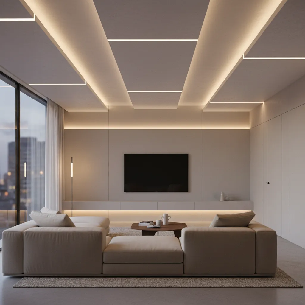 Diseño de iluminación indirecta en un interior moderno