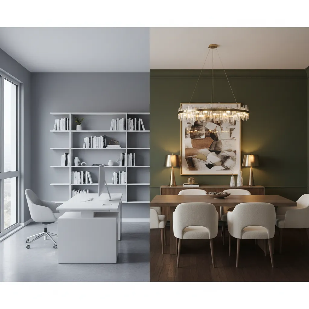 How Lighting Affects Paint Colors in Home Offices and Dining Rooms