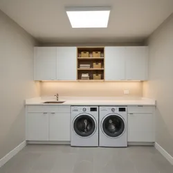 How Lighting Choices Change Paint Colors in Windowless Laundry Rooms