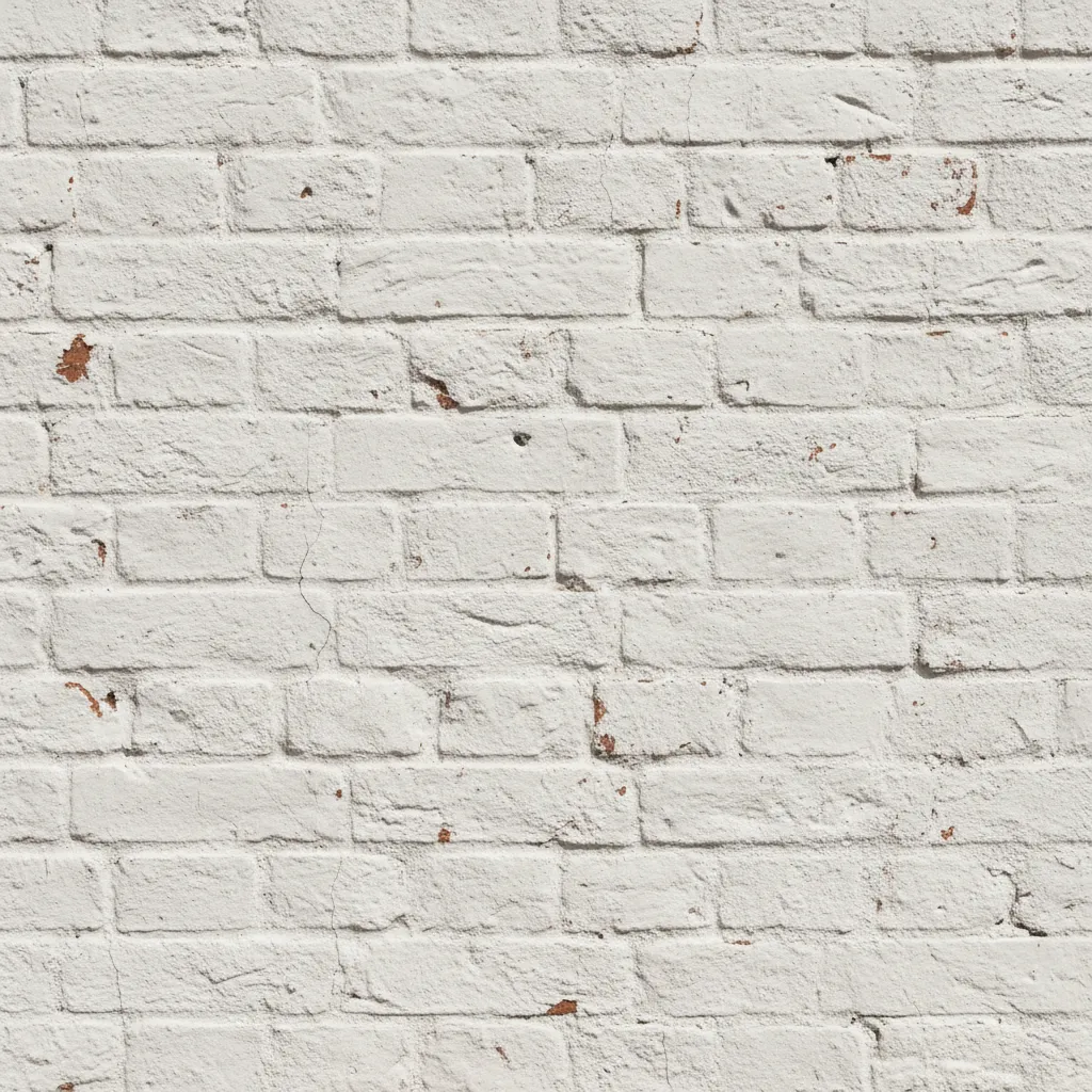 close up of limewashed brick texture on exterior wall