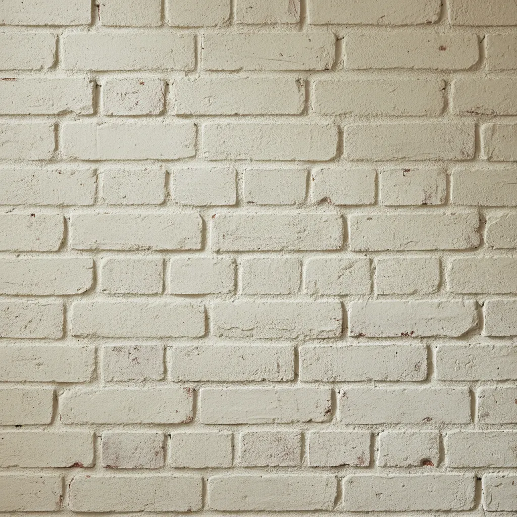 close view of limewash coating on traditional brick wall with natural matte finish