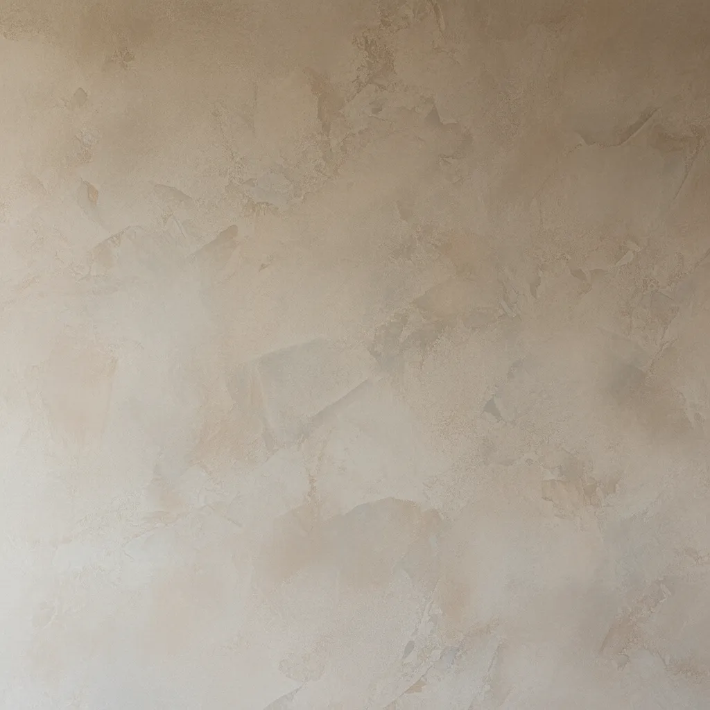 Close-up of natural limewash wall texture showing mineral variation