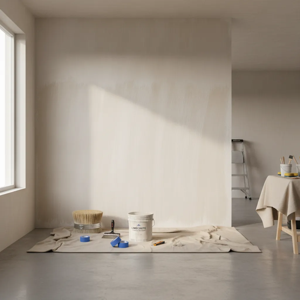 Preparing a wall surface before applying limewash paint