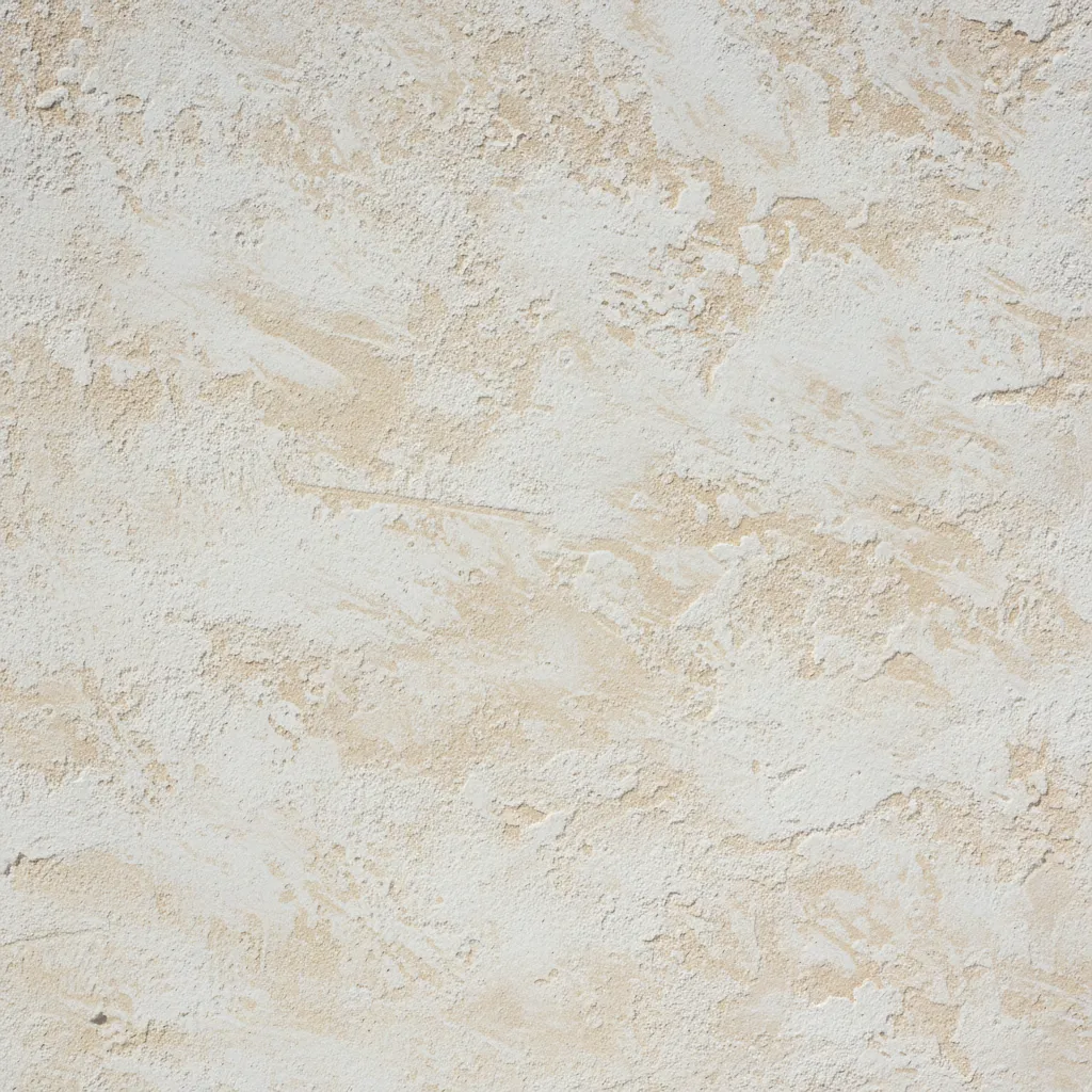 Close view of chalky limewash wall texture before painting preparation