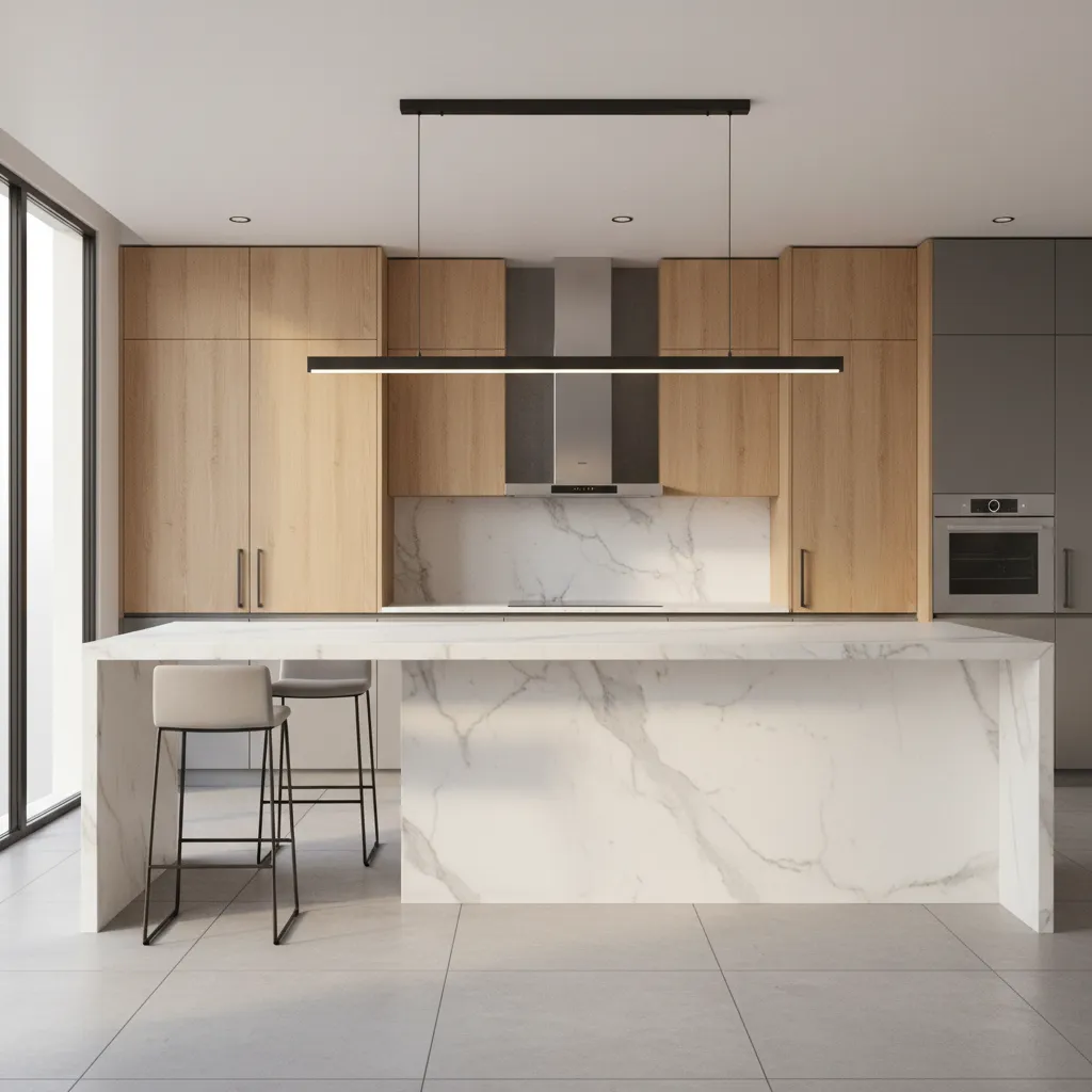 Optimal Hanging Height for Linear Lights Over Kitchen Islands