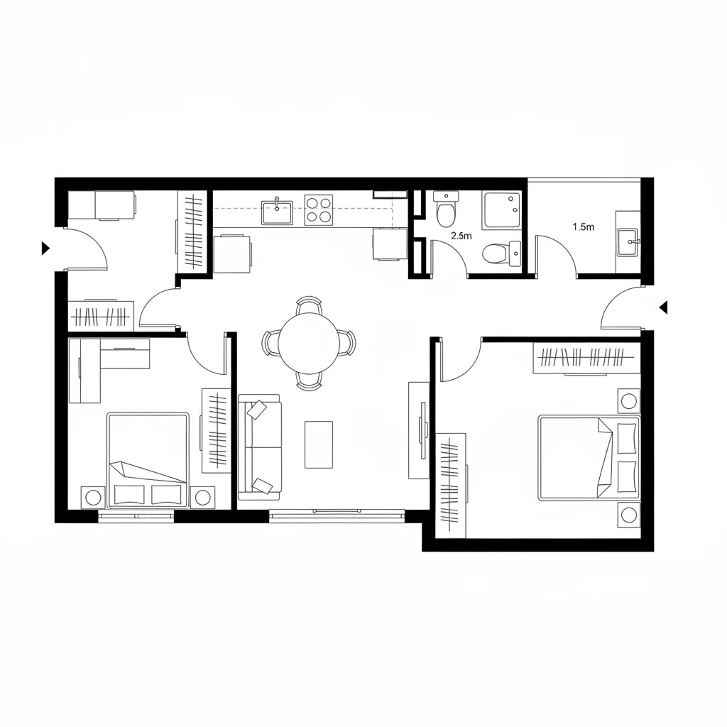 Linear One-Bed + Flex Niche