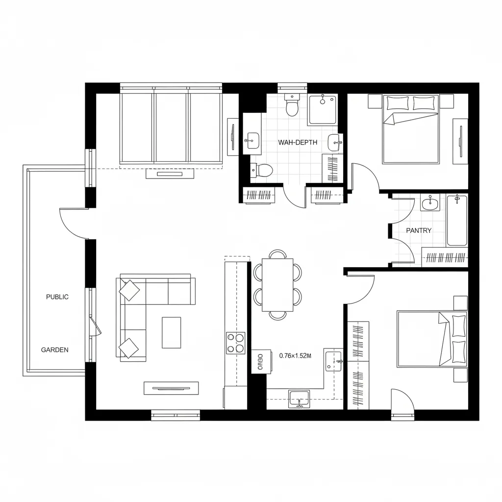 800 Sq Ft Ground Floor Plan—Future-Ready Layouts