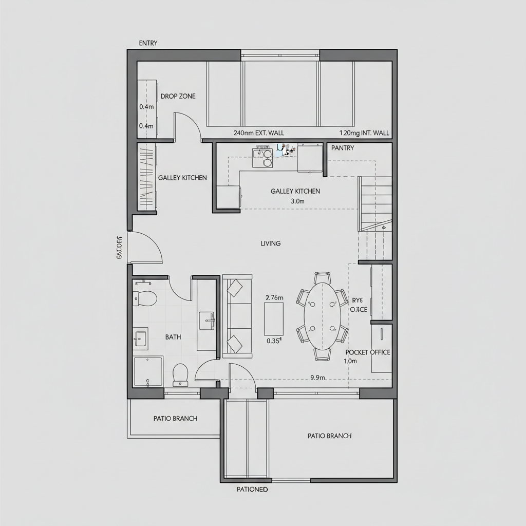 600 sq ft Ground Floor Plan—Future-Ready Layouts