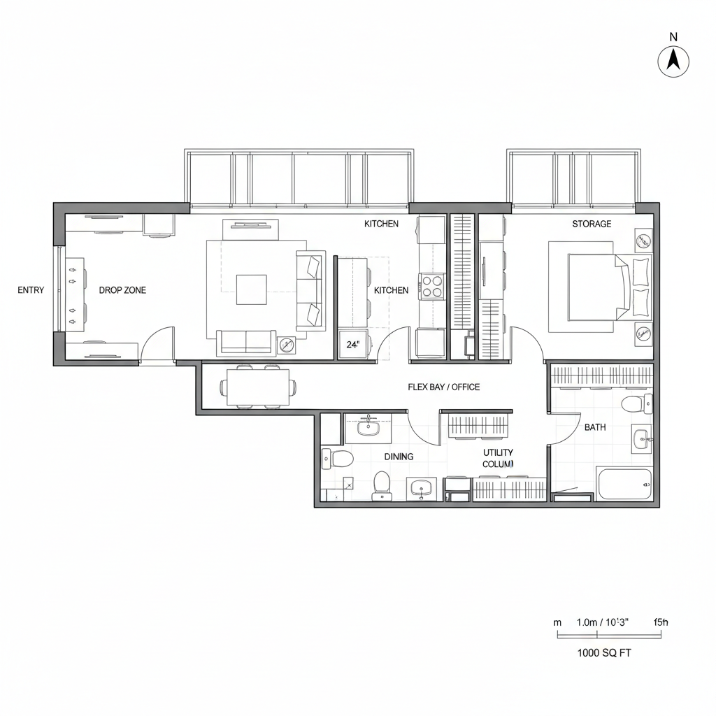 1000 Sq Ft House Plan: Still Feels Cramped? Try These Layout Fixes
