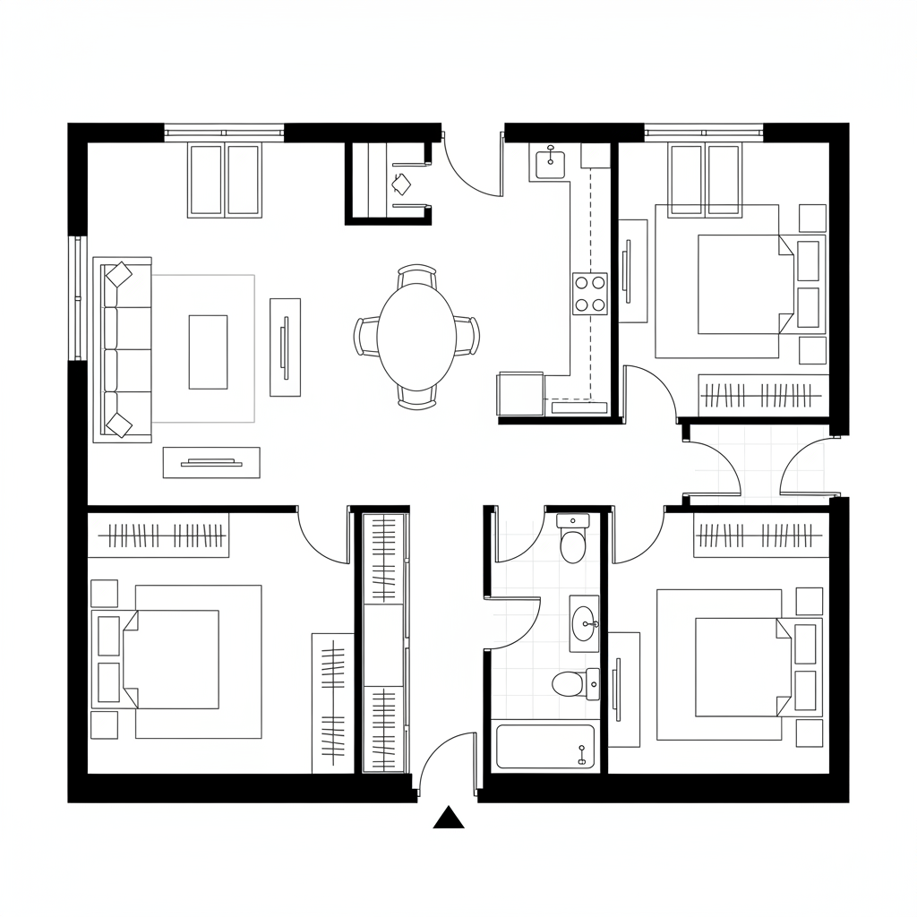 1200 Sq Ft Feels Too Tight? Smart 3 BHK Floor Plan Layouts