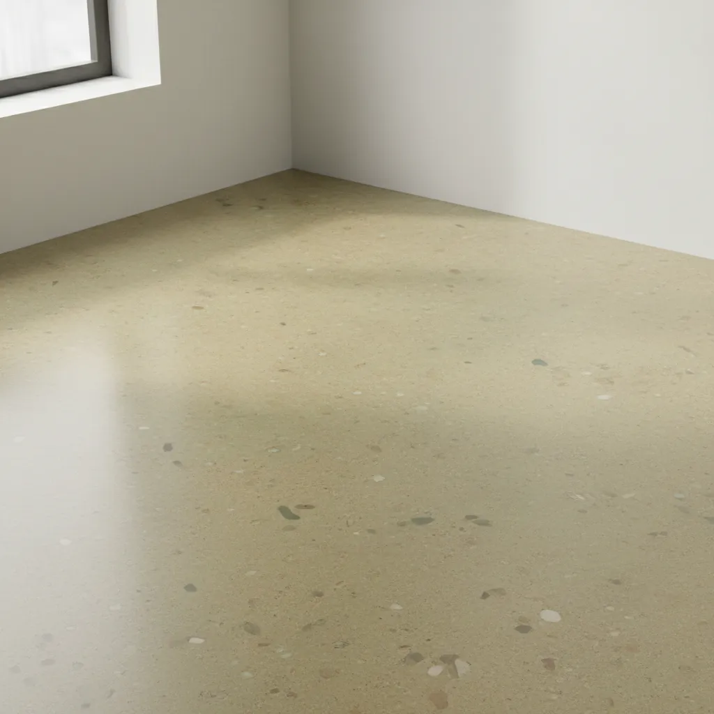 Close view of natural linoleum flooring texture in a modern home