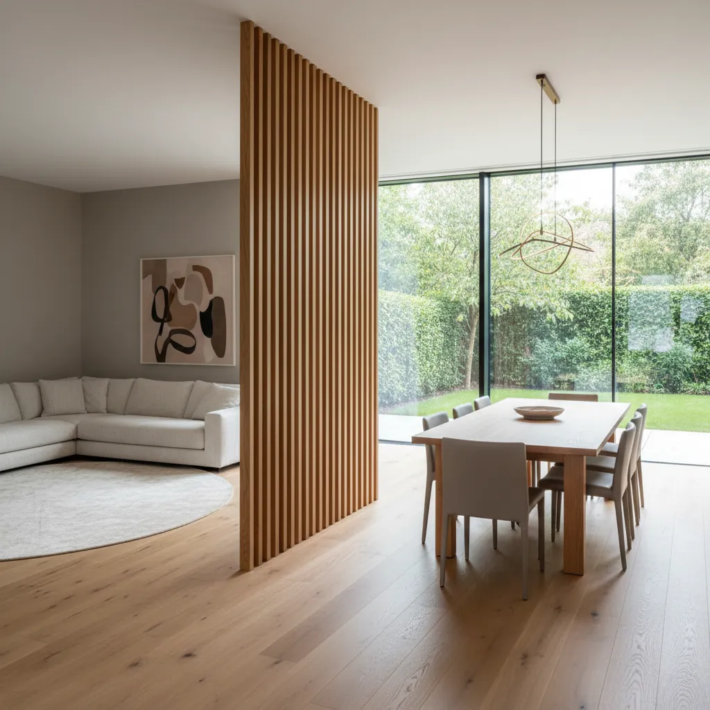 Divider Design Between Living Room and Dining Room