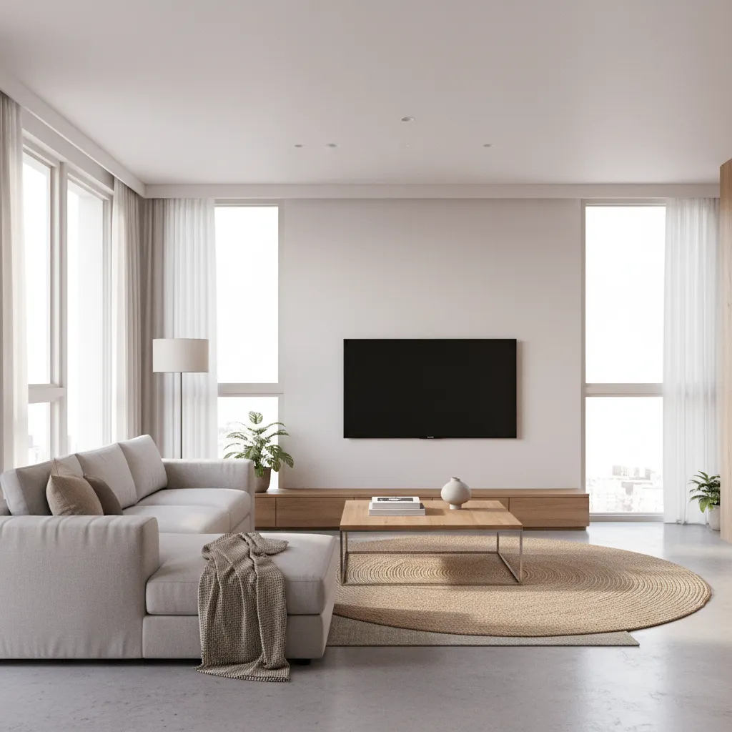 Modelo 3D de un salón utilizado para evaluar distribución de muebles