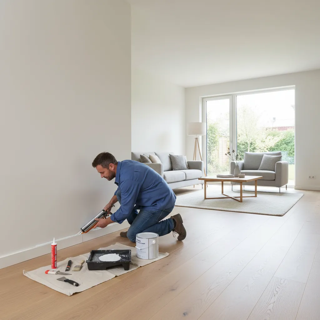 Fixing Gaps, Cracks, and Uneven Baseboards in Living Rooms