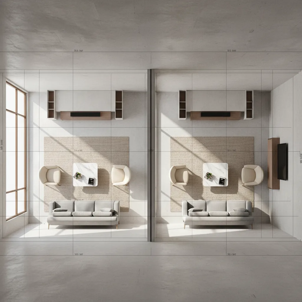 Classic Centered Layout vs Wall-Focused Layout