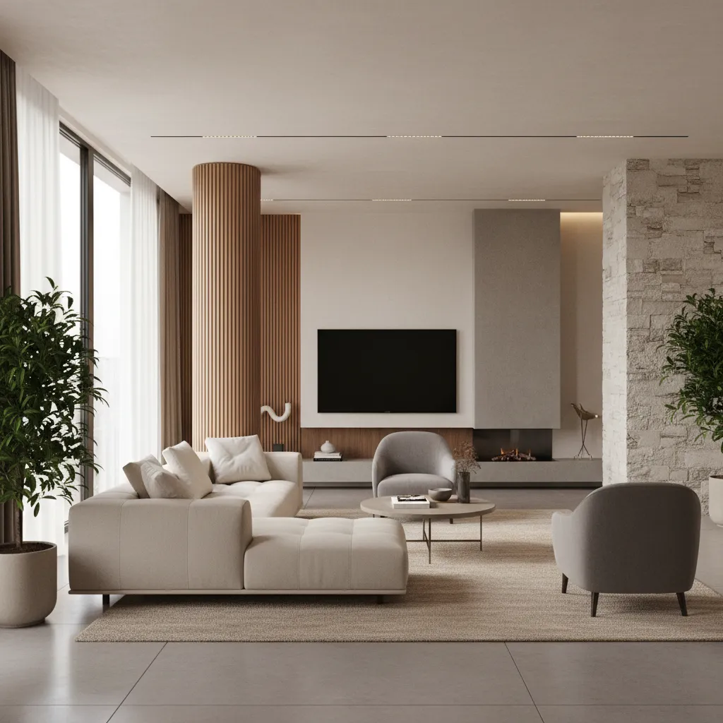 Best Materials for Covering or Cladding Living Room Columns