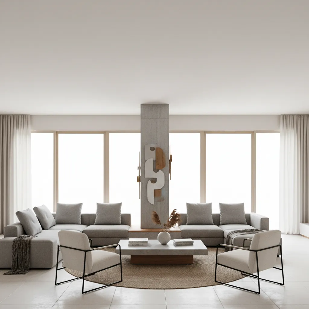 Smart Space Planning Around Living Room Columns