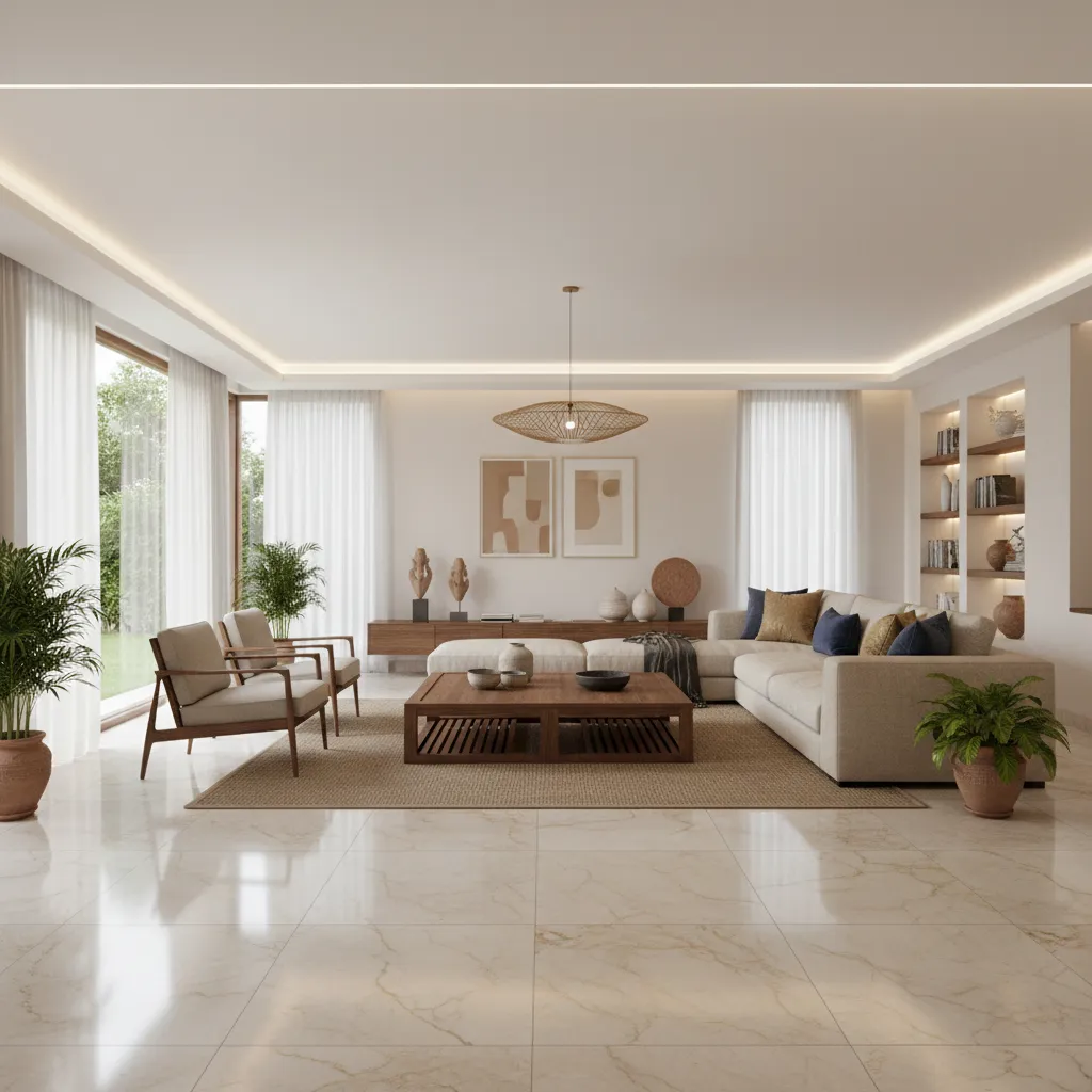 Floor Tiles Design for Living Room in India: Practical Ideas That Actually Work