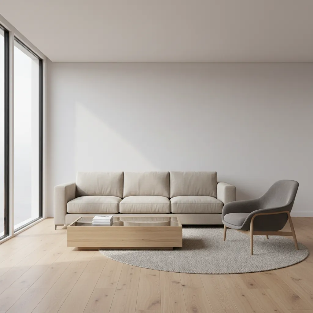 example of sofa coffee table and chair proportions in living room