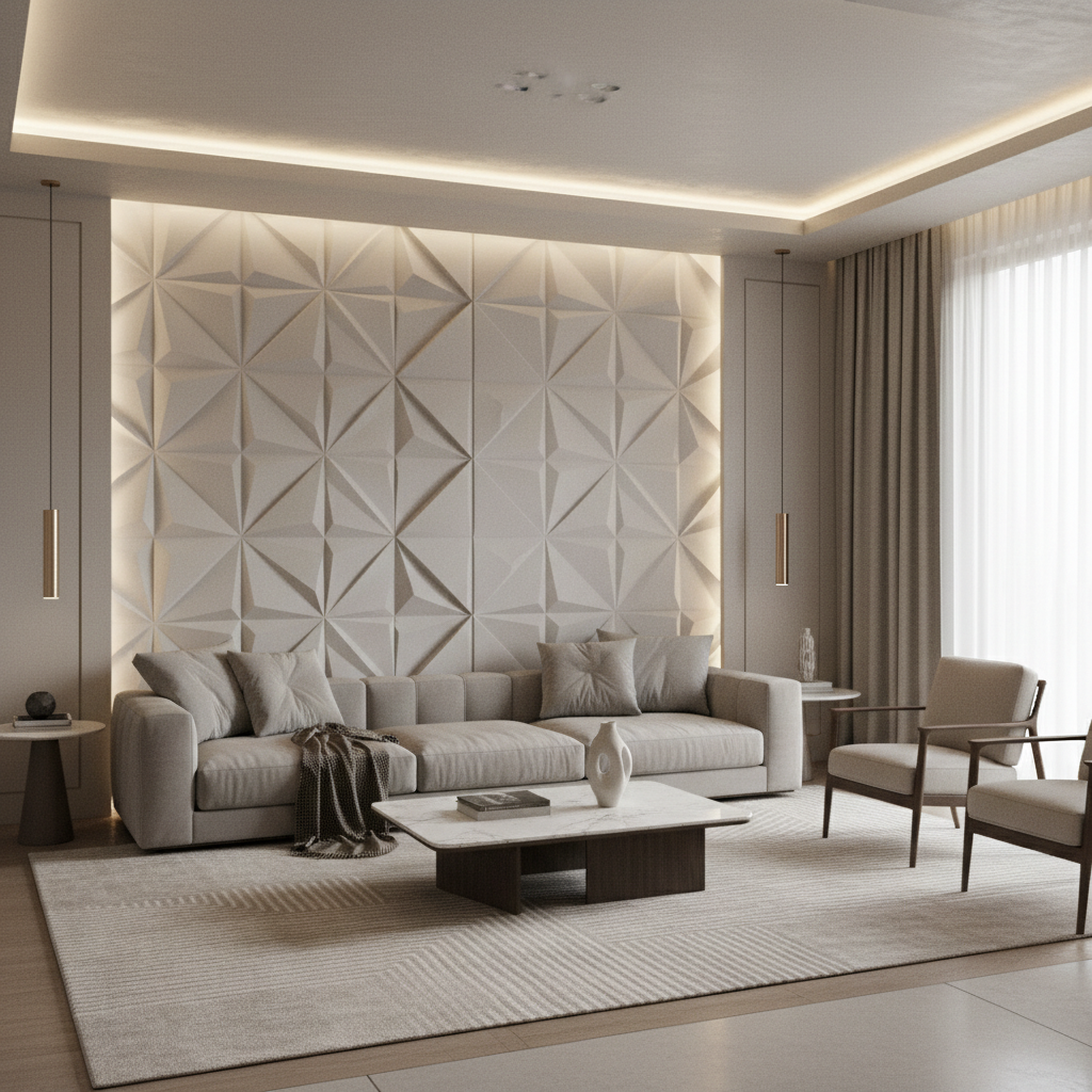 Wall Feels Flat? 3D Texture Paint Designs for Living Room