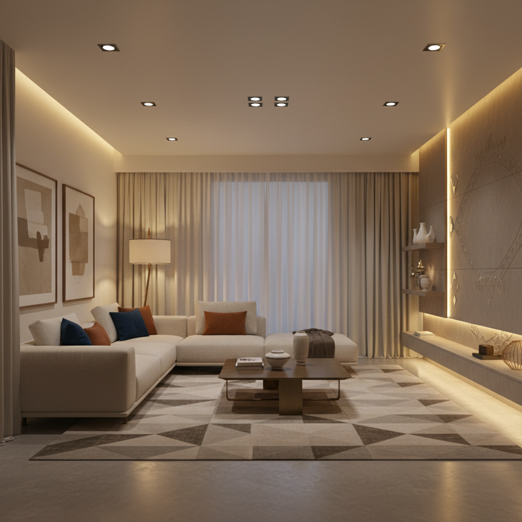Interior Design for Living Room for Middle Class in India