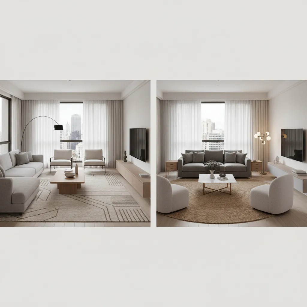 Comparación de dos distribuciones diferentes de un salón