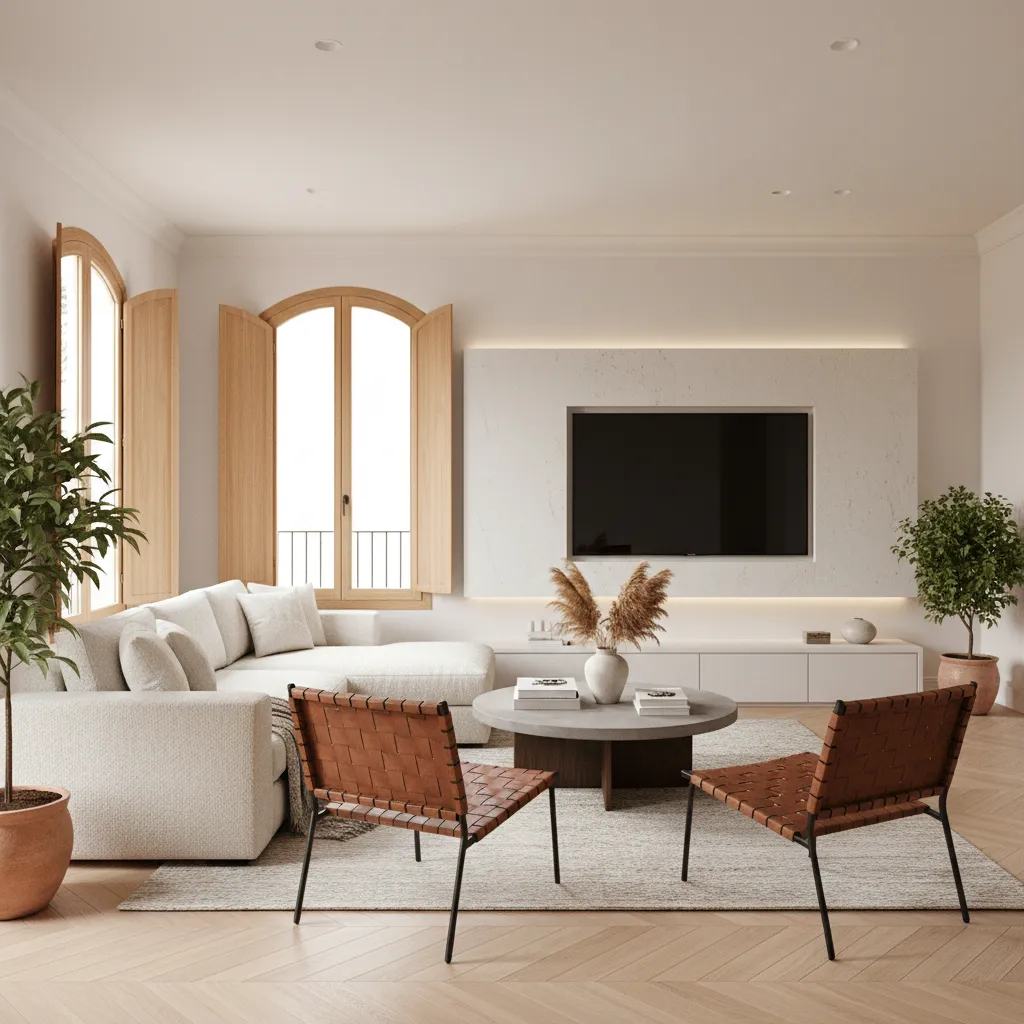 Comparación de dos distribuciones de salón en un piso moderno