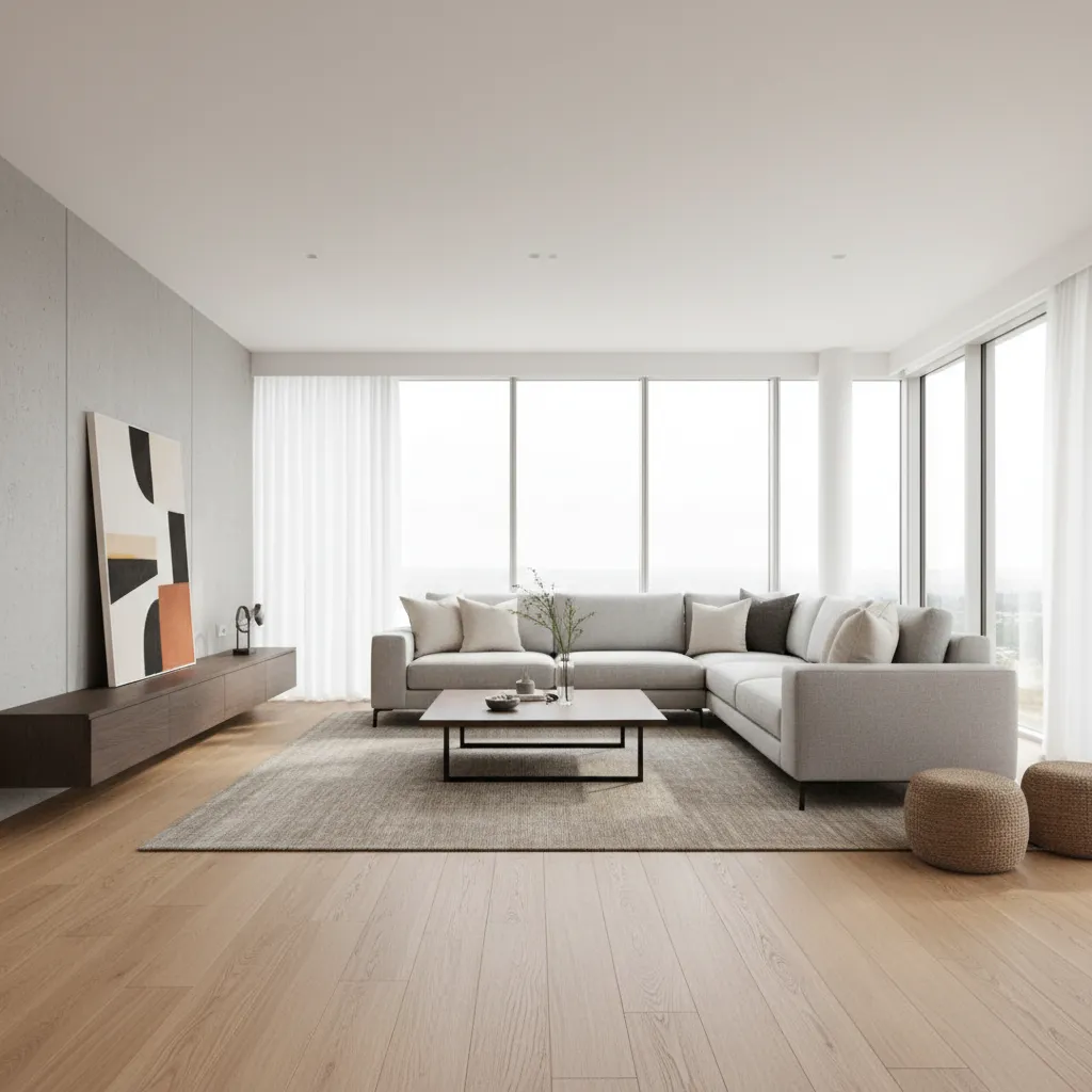 Salón moderno que representa el living room de una casa