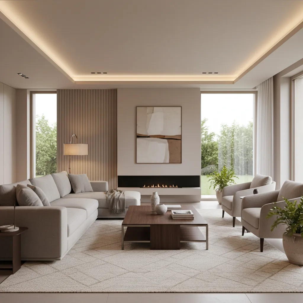 stylish modern living room showing high impact design investment