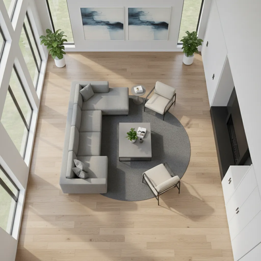 Creating Functional Zones in a Long Living Room