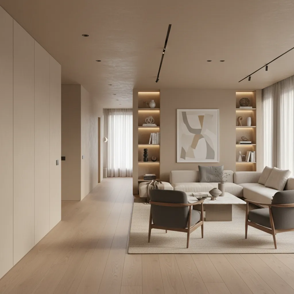 Layout Option 4: Living Room With Walkway Corridor