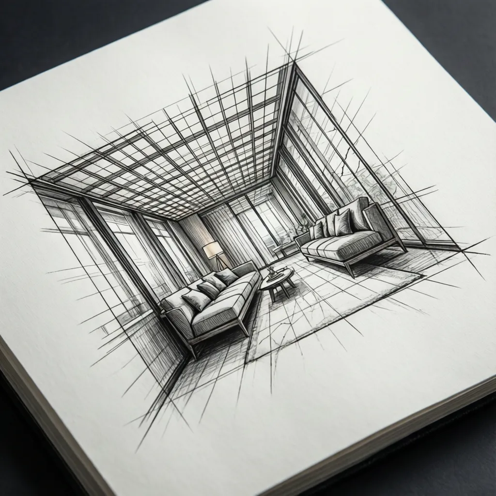 Diseño de logotipo de interiorismo basado en geometría y líneas arquitectónicas