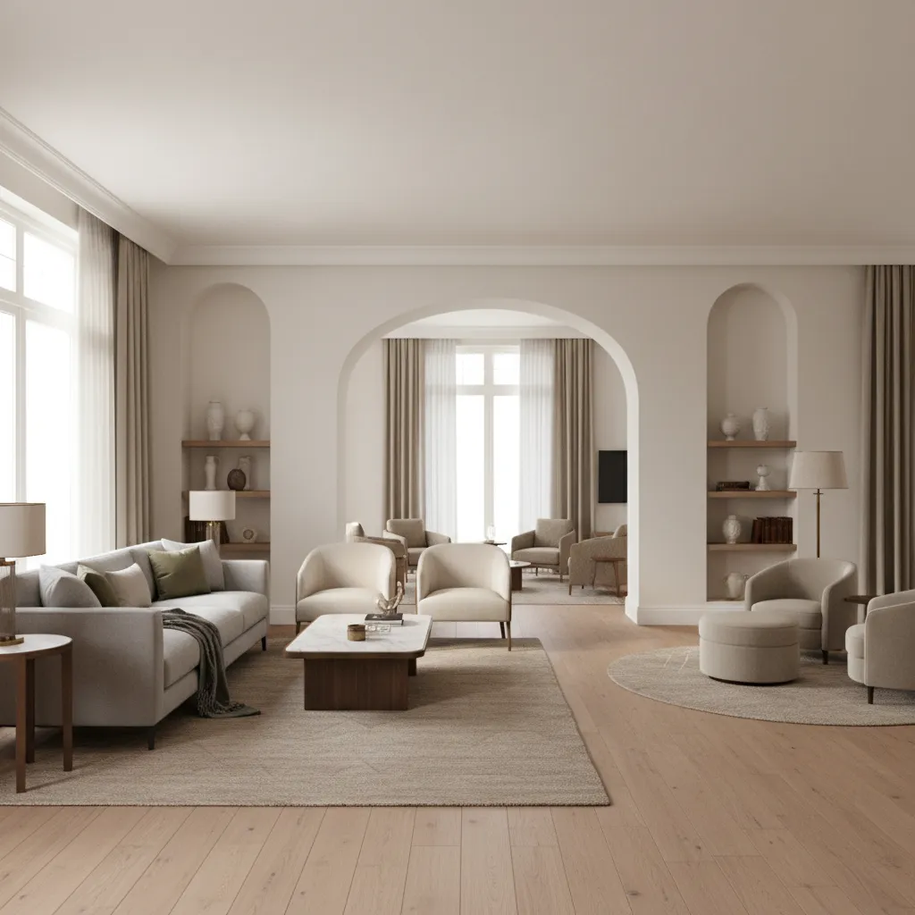 How to Decide the Best Layout for Your Long Living Room With an Archway