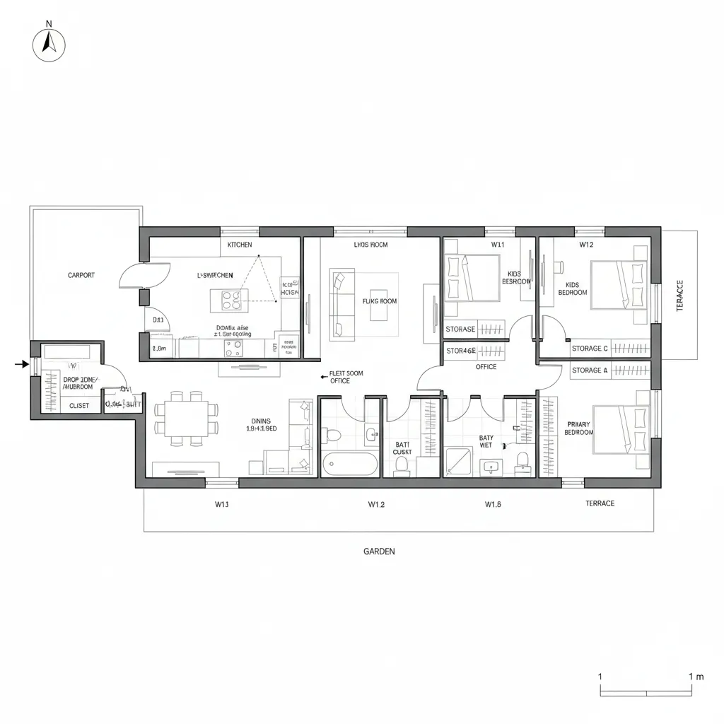 Long Bar + Flex Node 3BR