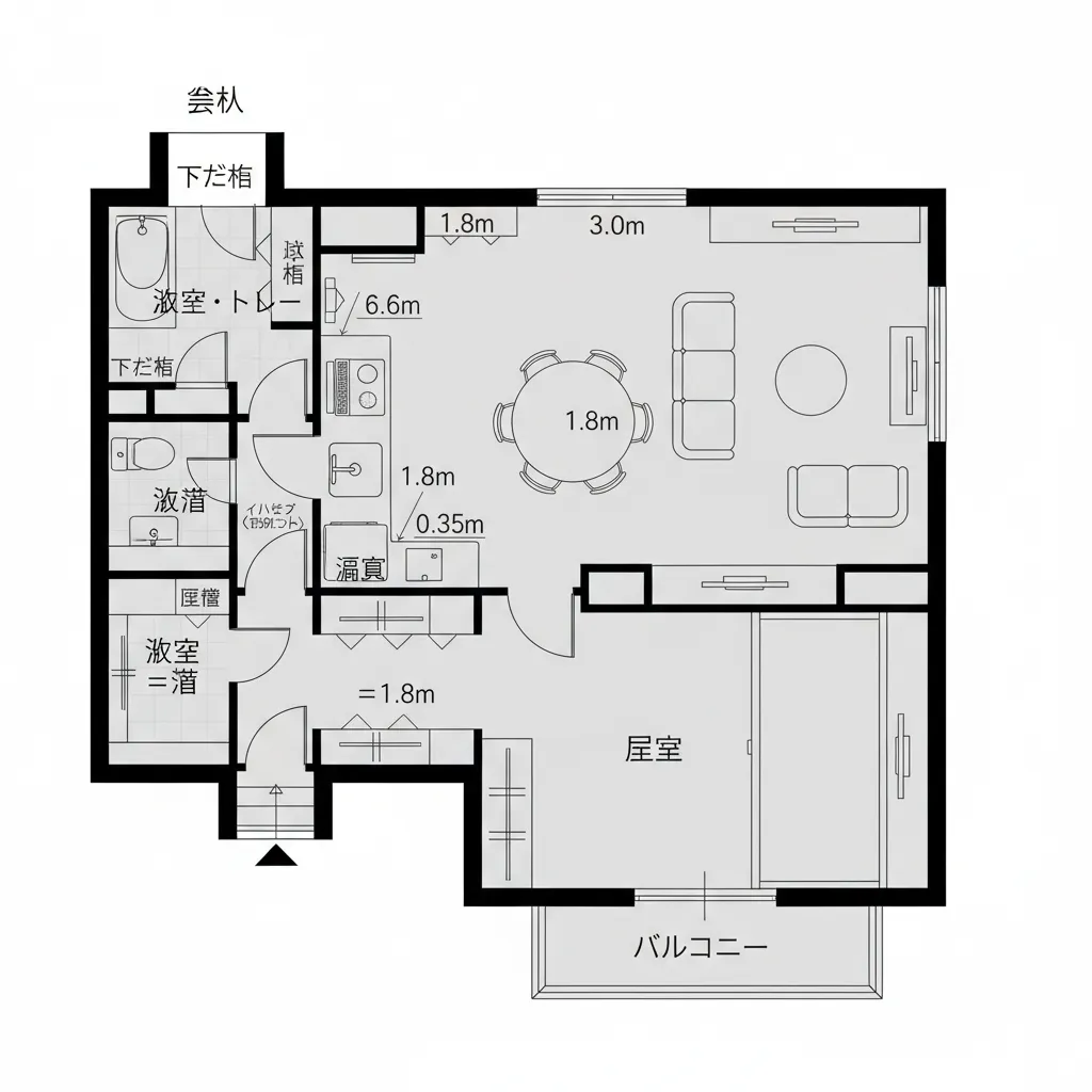 「回遊」を許す1DK