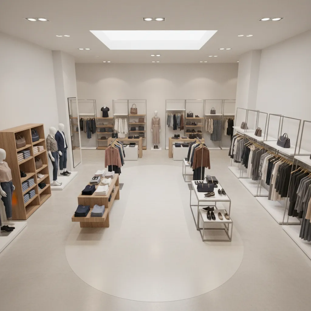 loop layout retail store floor plan guiding shoppers through merchandise