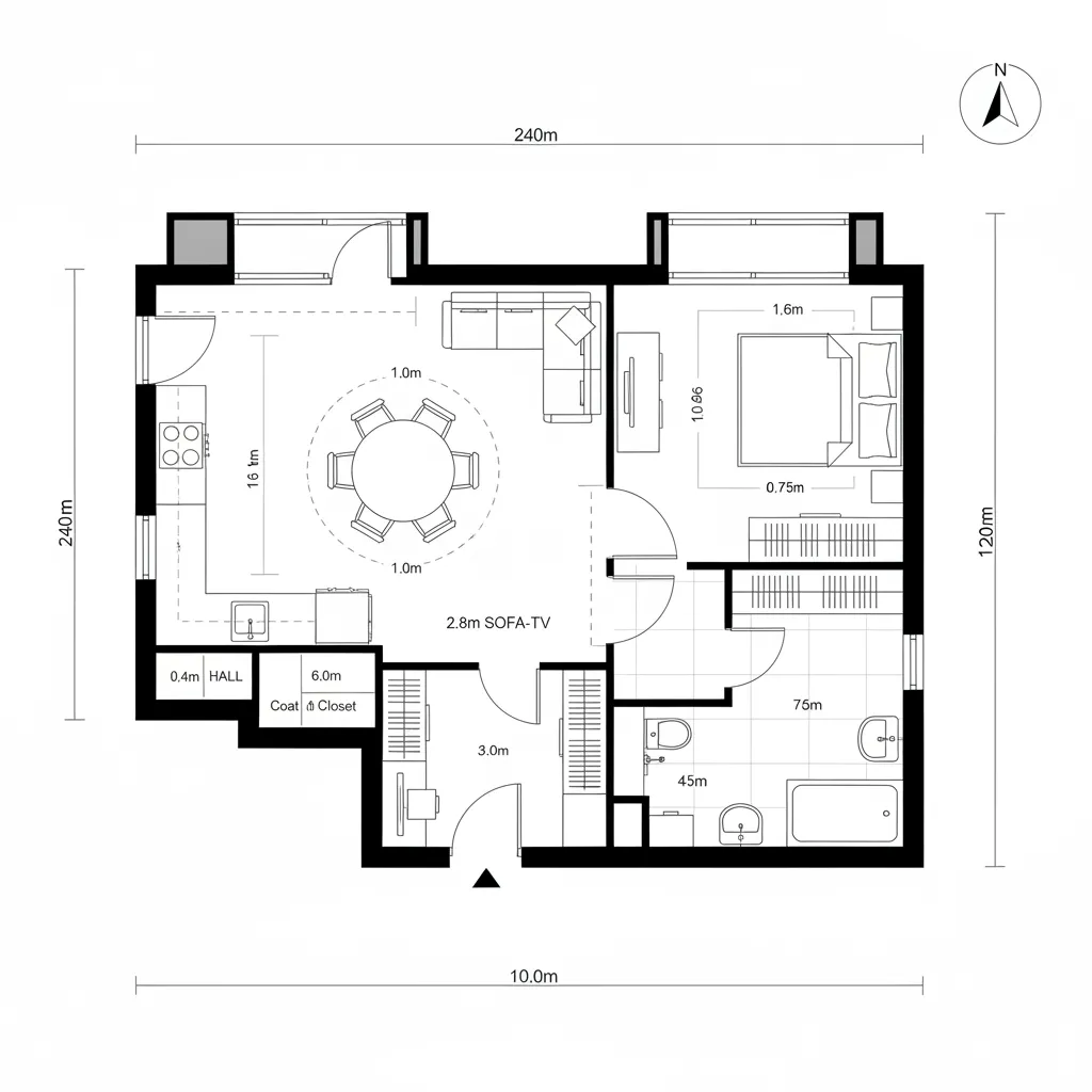 Looped Circulation: Bedroom with Dual Access