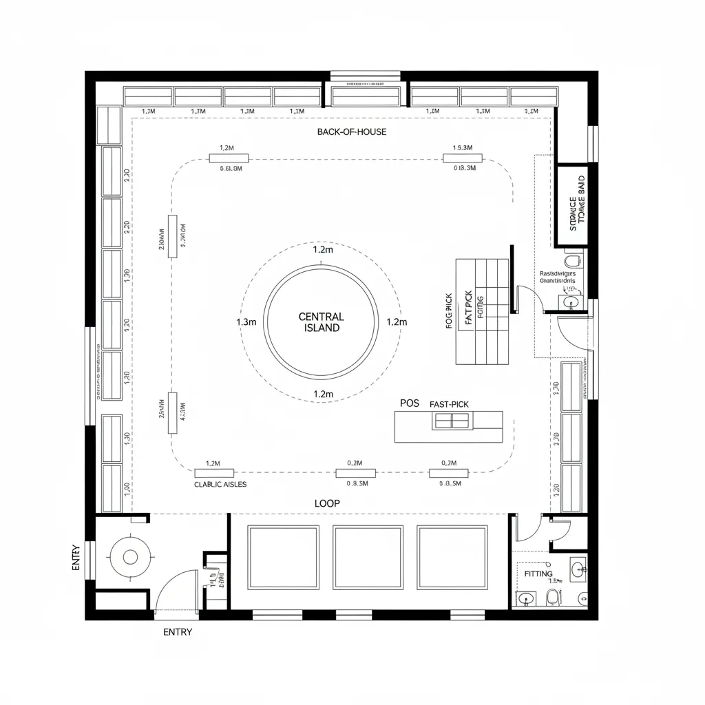 Looped Perimeter Runway + Central Island
