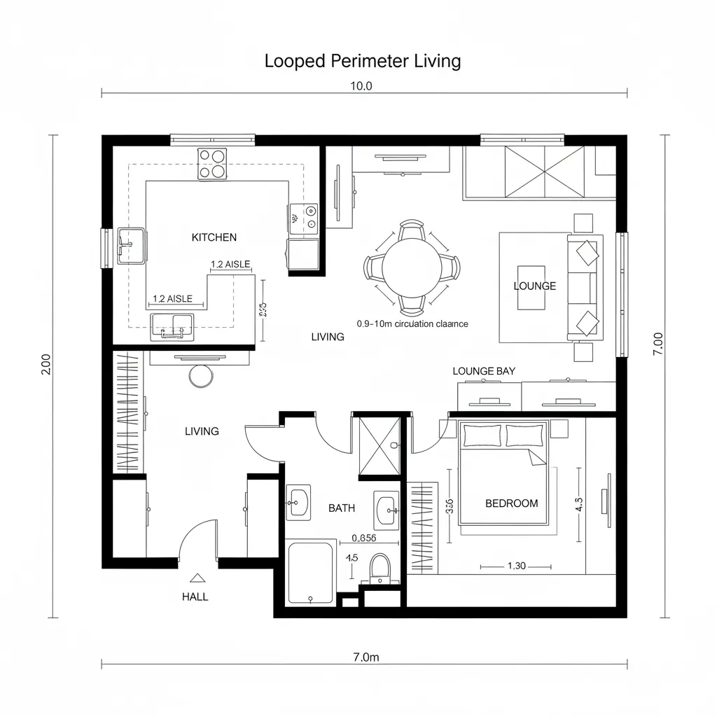 Looped Perimeter Living