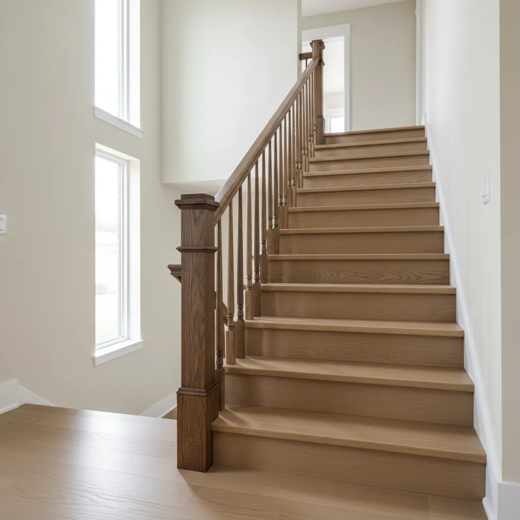 loose decorative stair banister railing in a residential staircase